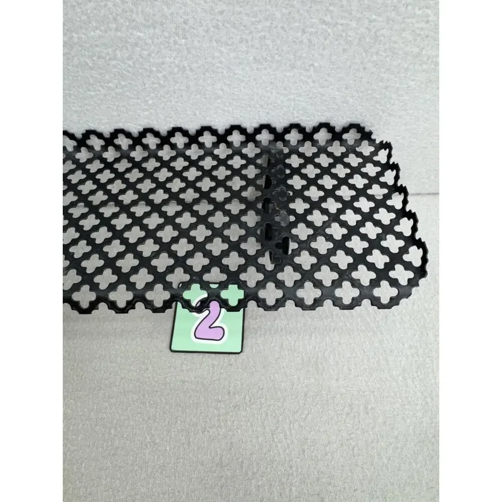 Black Metal Wall Shelves Pair Lattice Filigree MCM 13.5x4.5 Decor VTG